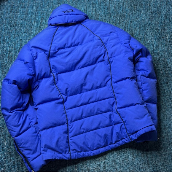 Obermeyer Goose Down Waterproof Snow Jacket in Blue Black - Picture 5 of 10
